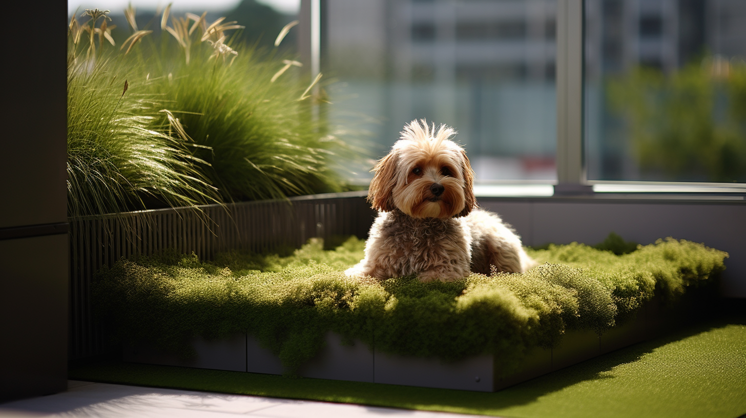 Image of puppy on gotta go grass